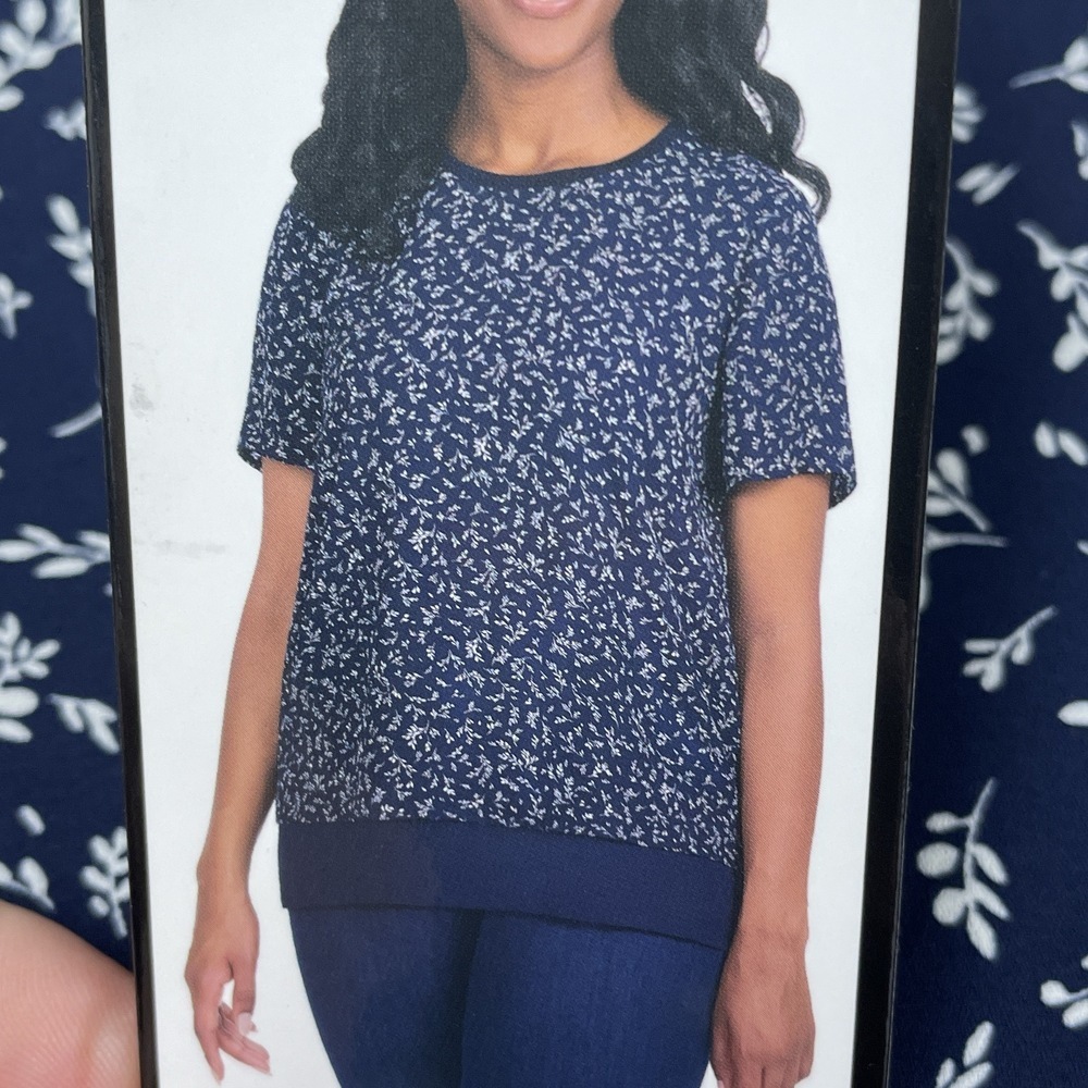 Hilary Radley Women's XXL Blouse Blue e0146